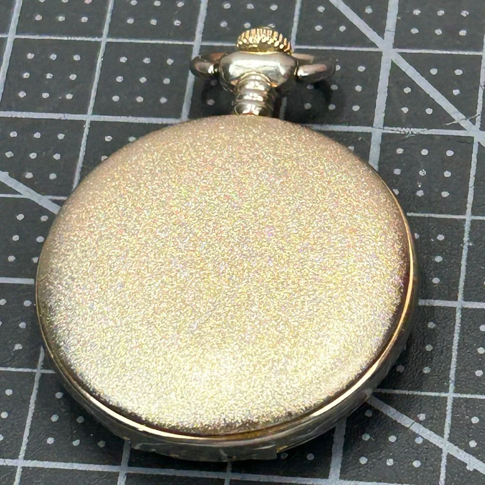 Milan Worlds Best DAD Gold Tone Pocket‎ Watch Day Date Japan Movt MLN194P PC33